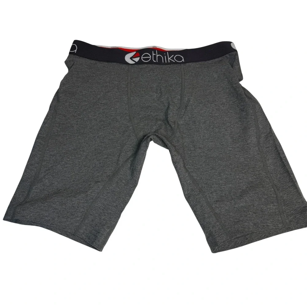 Ethika‎ Mens Staple Boxer Briefs 2-Pack Blue Heather Grey Cotton Blend Size M